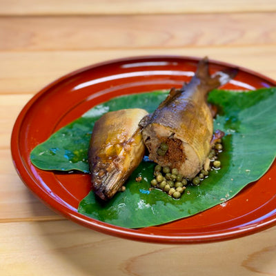 優しい味わい、「子持ち鮎の姿煮」焚き上がりました。